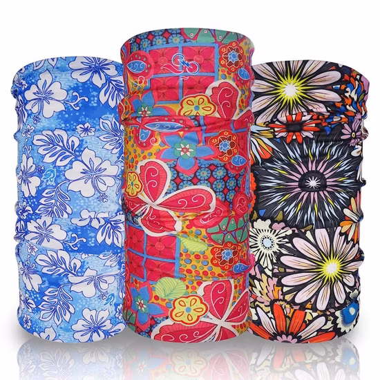 10X20 Polegadas 120GSM Microfiber Poliéster Tubo Sem Costura Máscara Lenço Bandana