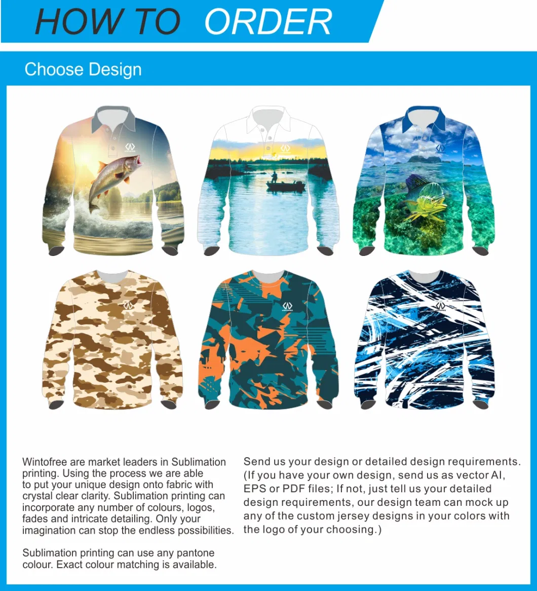 Custom Long Sleeve Outdoor Wear Fishing Hoodies for Men, Sublimation Fishing Wear