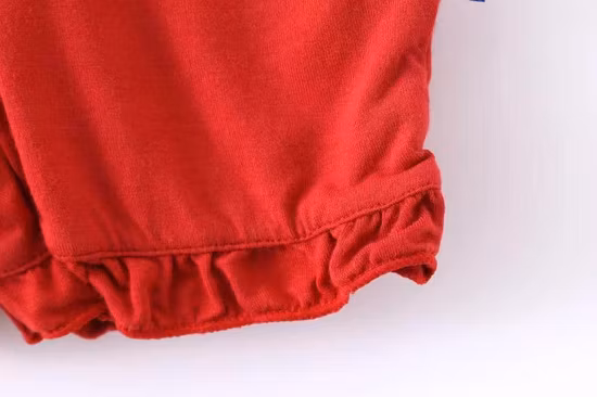 Shorts infantis respiráveis ​​e confortáveis ​​de malha para meninas com renda