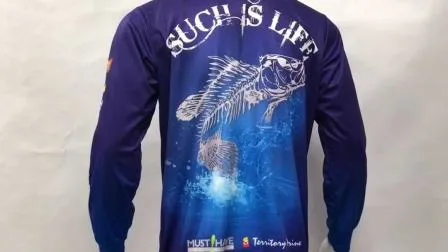 Roupa de pesca respirável de secagem rápida personalizada à prova de vento para uso externo Design impresso de secagem rápida com roupa de pesca de alta qualidade