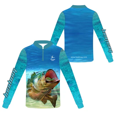 Proteção UV personalizada e camisas de camisa de pesca de inverno para crianças de secagem rápida